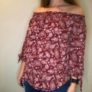 Paisley off the shoulder top